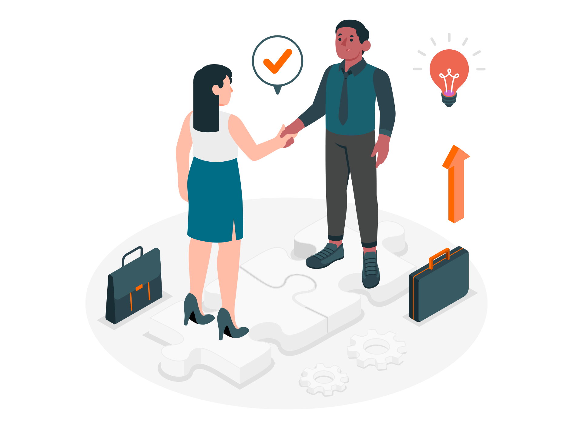 Two people shaking hands, symbolizing partnership to build successful web & mobile apps with Appic Solutions.